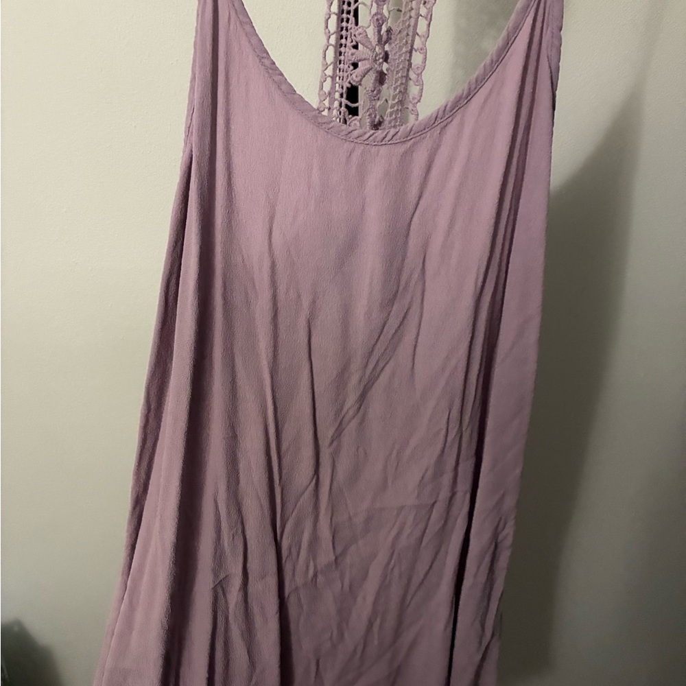 Forever 21 Lilac Crochet Back Dress